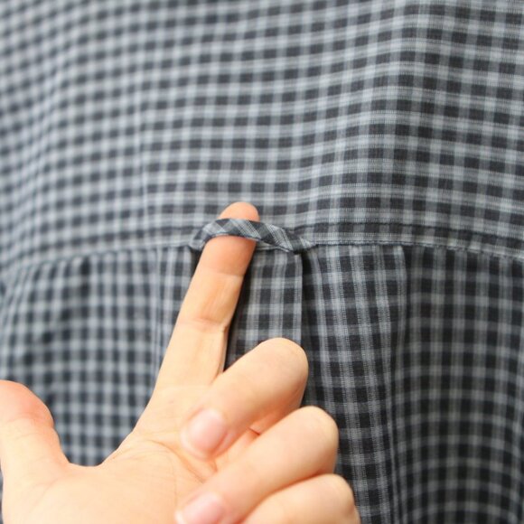 Knights Sportswear Button Shirt Stripe Black Grey Check Plaid Casual Top Office - Picture 5 of 6